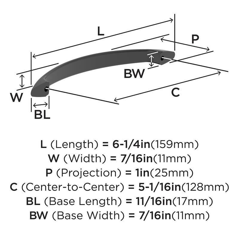 Amerock BP37357 Arc 5-1/16" Center to Center Arch Cabinet Pull - Champagne Bronze