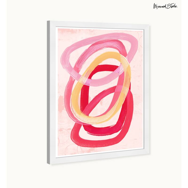Wynwood Studio Abstract Form Ii Framed Retro Colorful Abstract Prints