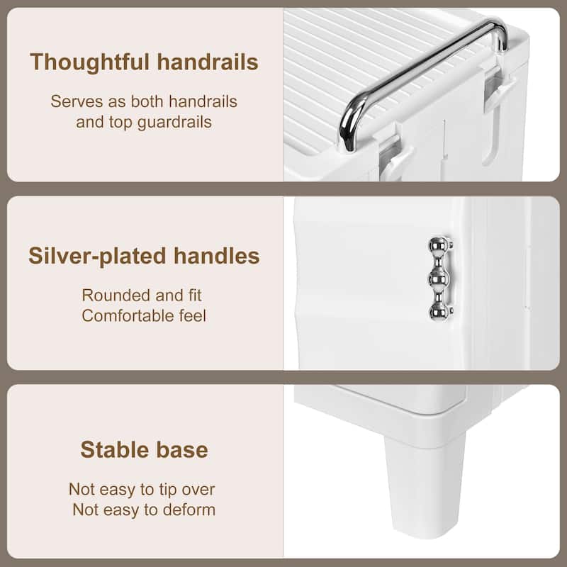 VECELO Freestanding Narrow Storage Bins with Adjustable Shelves PP Plastic Bathroom Storage Unit for Small Spaces Living Room