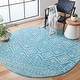 preview thumbnail 70 of 84, SAFAVIEH Tulum Shima Moroccan Boho Distressed Rug 6'7" Round - Turquoise/Ivory