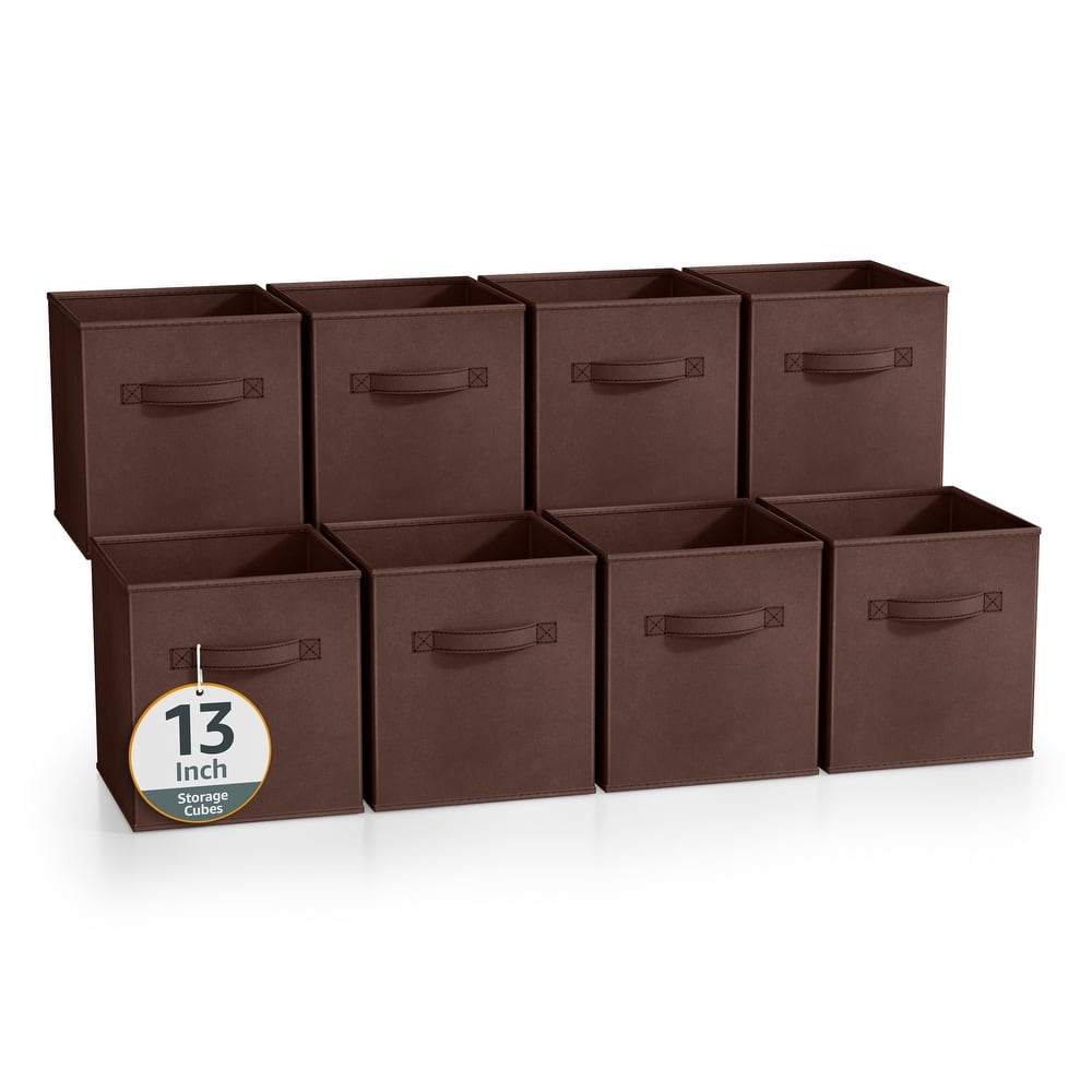 Sorbus Large Foldable Storage Bins - Fabric Cubes 8 Pack - 13"L x 13"W x 13"H