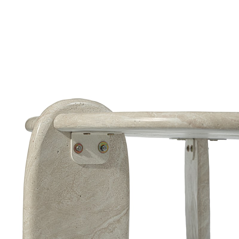 Grover Outdoor Faux Stone Coffee Table in White