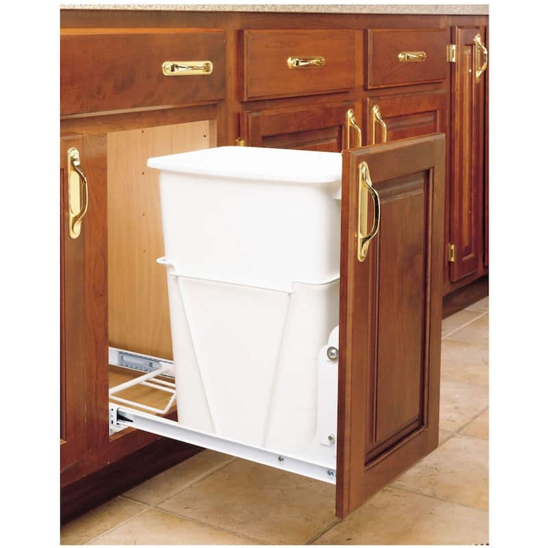 Rev-A-Shelf RV Series Bottom Mount Single Bin Trash Can with Rear