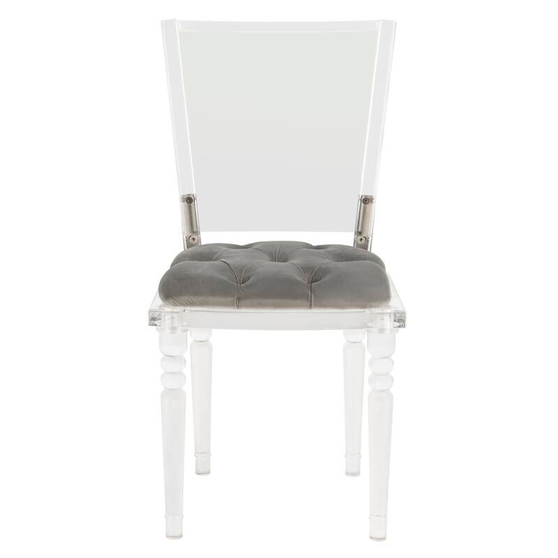 SAFAVIEH Couture Berth Clear/ Black Acrylic Dining Chair - 20" W x 16.5" L x 36" H - 20Wx17Dx36H