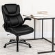 preview thumbnail 2 of 16, High Back LeatherSoft Executive Swivel Chair with Double Layered Headrest