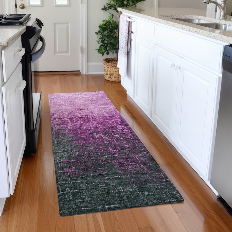 Premium Washable Super Soft Casual Ombre Mayfield Rug - Blush - 2'3" x 7'6"
