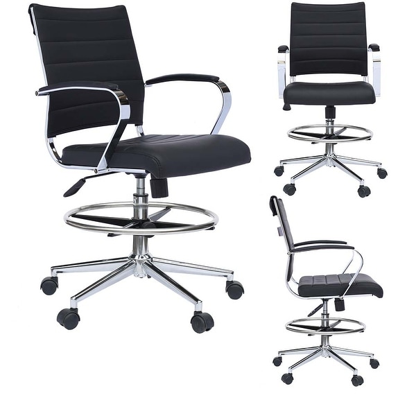 Counter height rolling store chair