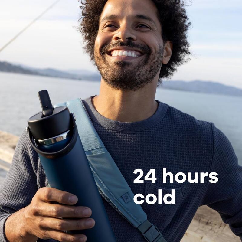 Hydro Flask Wide Mouth Insulated Bottle with Flex Straw Cap, 40oz, Oat
