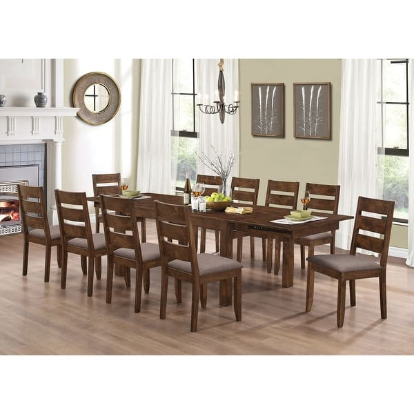 Ponti Grey and Knotty Nutmeg Ladder Back Dining Chairs (Set of 4) Bed