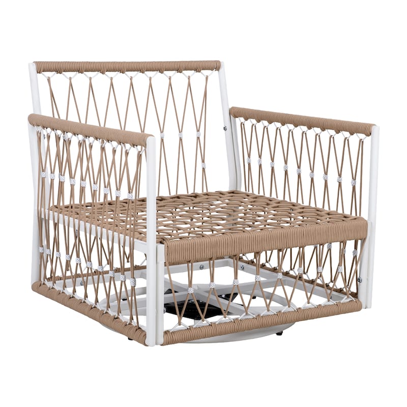 Christopher Knight Home - Amarantha 360° Swivel Bohemian Steel Outdoor Lounge Chair(Set of 2)