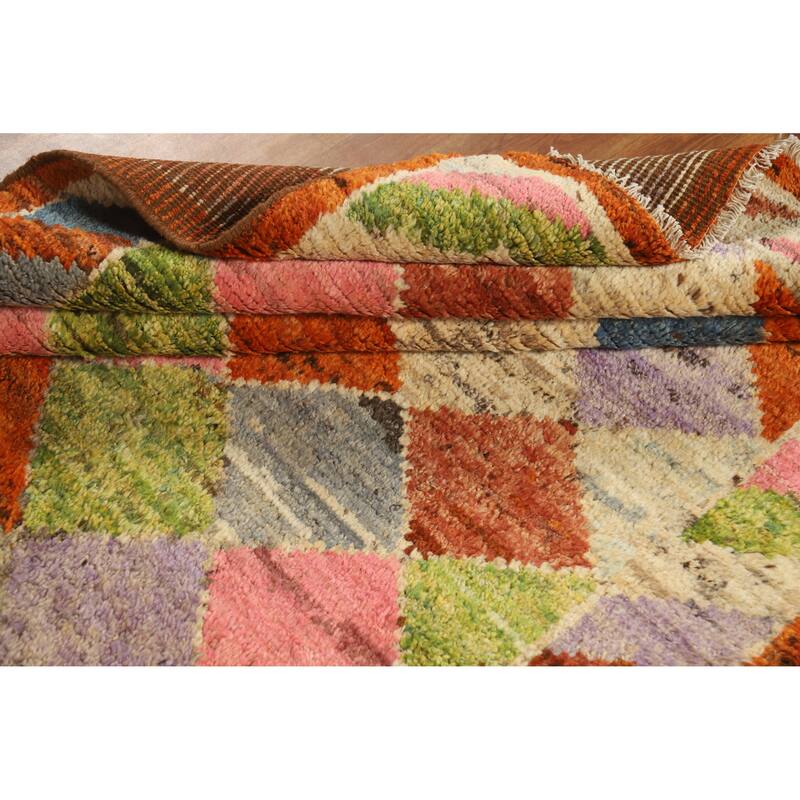 Tribal / Trellis Moroccan Oriental Rug Handmade Wool Carpet - 5'3" x 6'4"