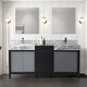 preview thumbnail 66 of 157, Lexora Zilara Bathroom Vanity Complete Set in Black and Grey with Faucet