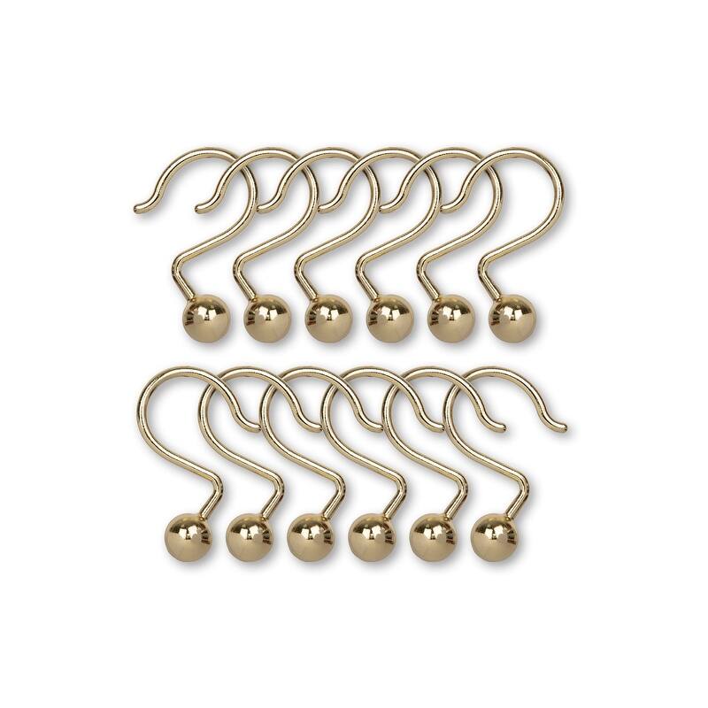 Utopia Alley Shower Hooks - Rust Resistant Shower Curtain Hooks for Shower Curtain or Liner - Set of 12