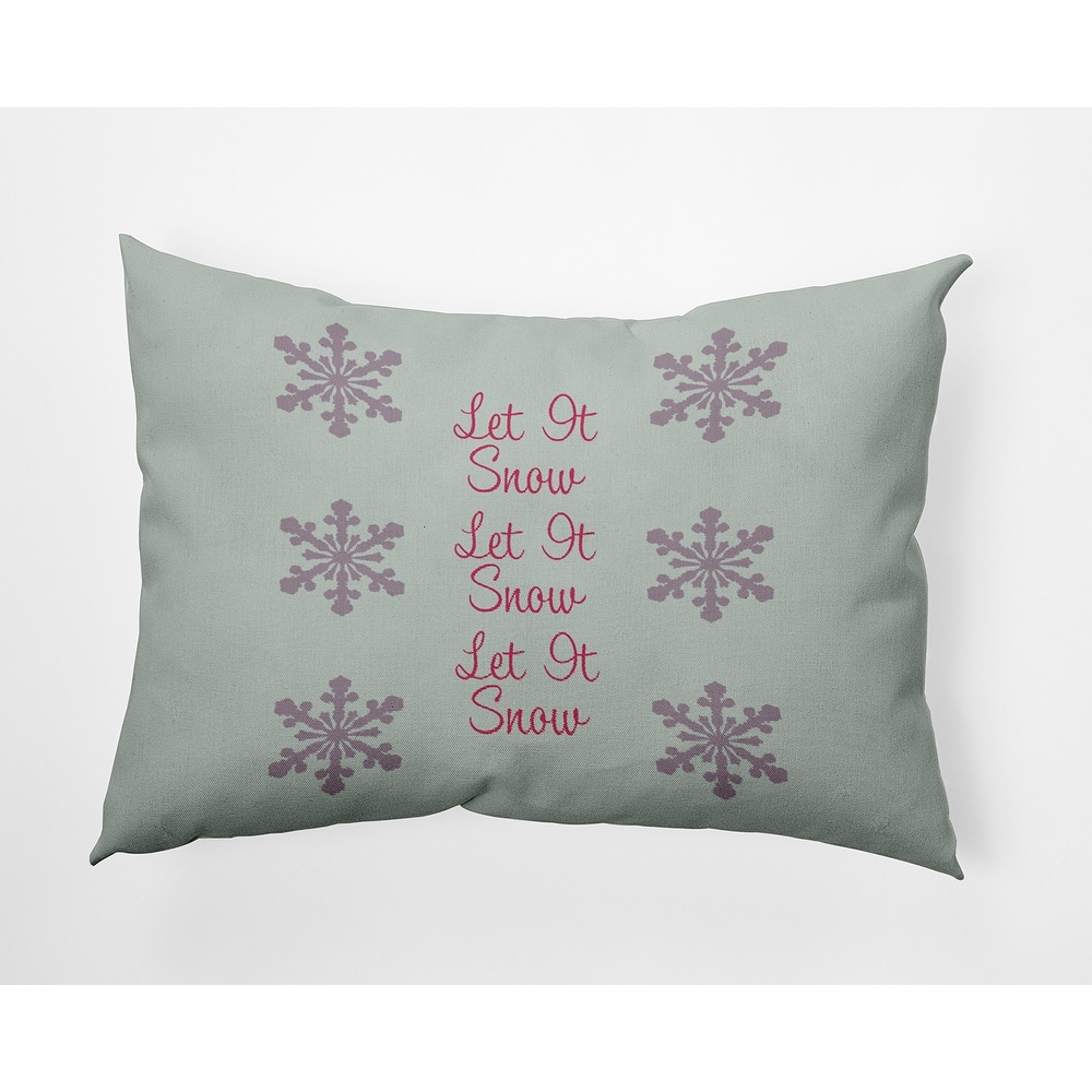 Winter Let It Snow Indoor/Outdoor Throw Pillow