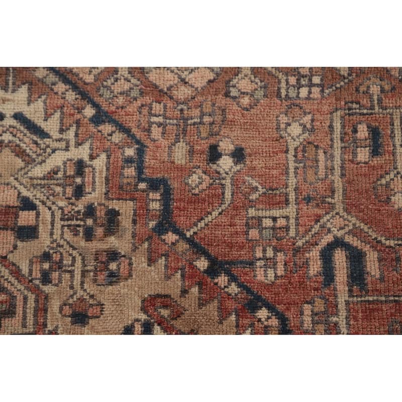 Geometric Bakhtiari Persian Antique Area Rug Wool Carpet - 4'1"x 6'6"