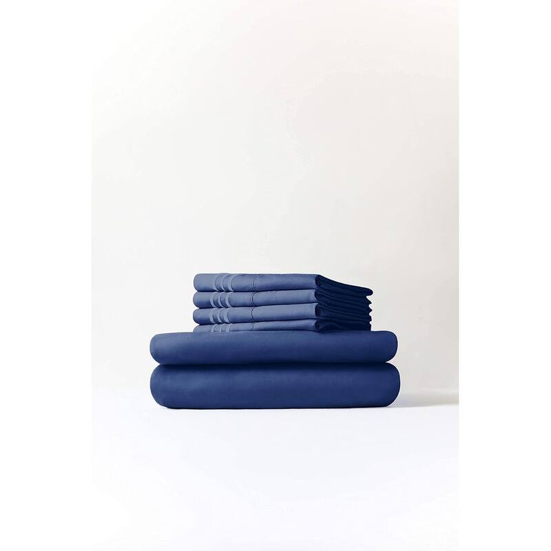 CGK Linens Extra Deep Pocket Microfiber 6 Piece Bed Sheet Set Soft & Cooling
