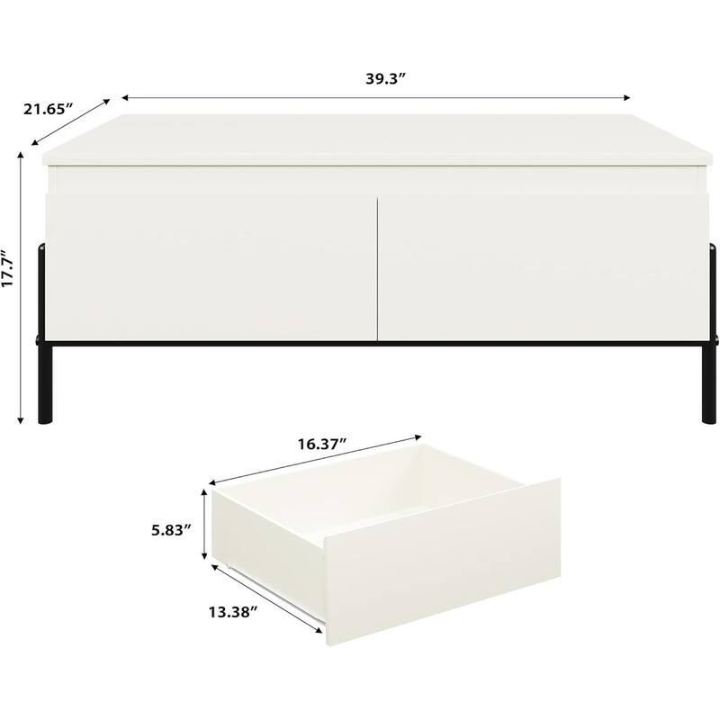Rectangle Coffee Table with Storage Center