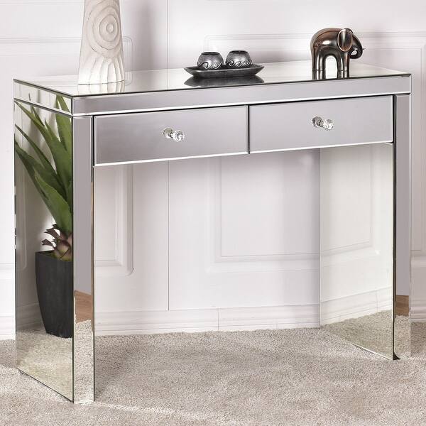 Shop Costway Silver Mirrored Console Table Home Vanity Dressing