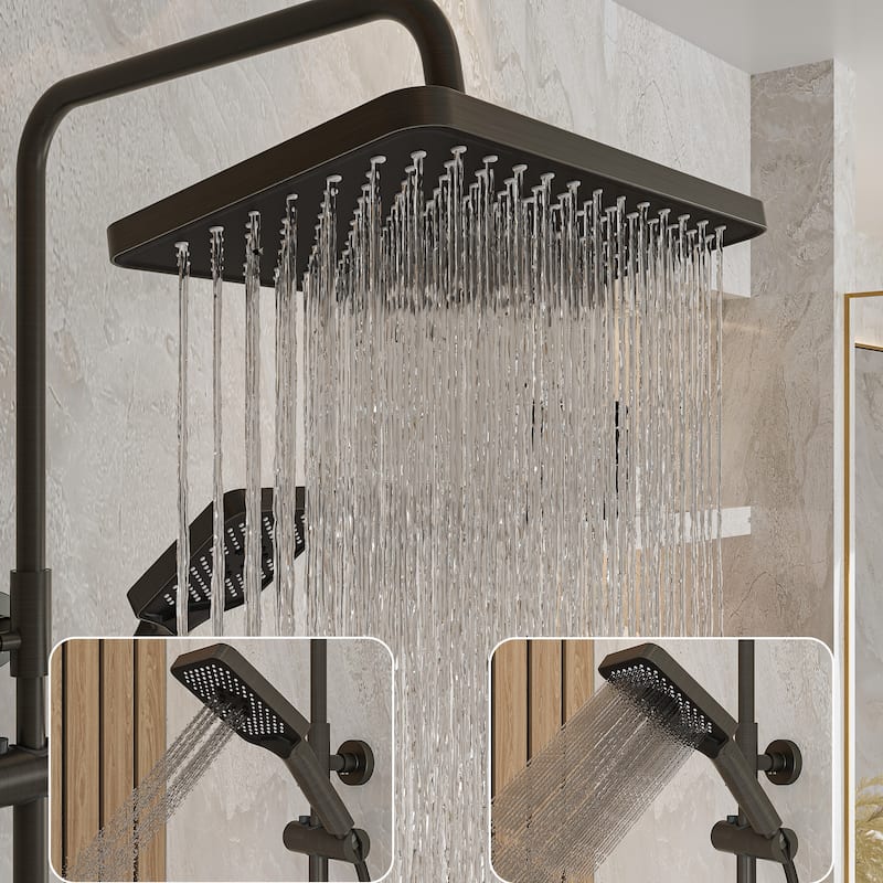 Shower System Shower Faucets Set Complete Digital Temperature Display