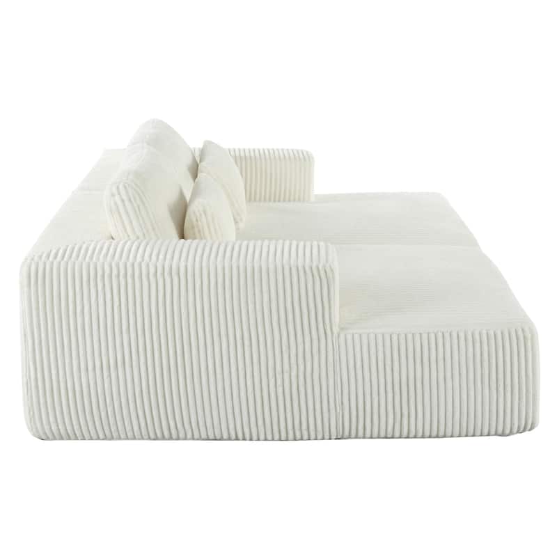 Corduroy Double Sofa Bed with 2 Pillows, Perfect for Living Rooms, Apartments, Offices