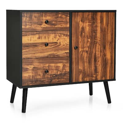 Gymax Storage Cabinet w/Drawer & Side Cabinet 31.5'' Sideboard Dresser - See Details