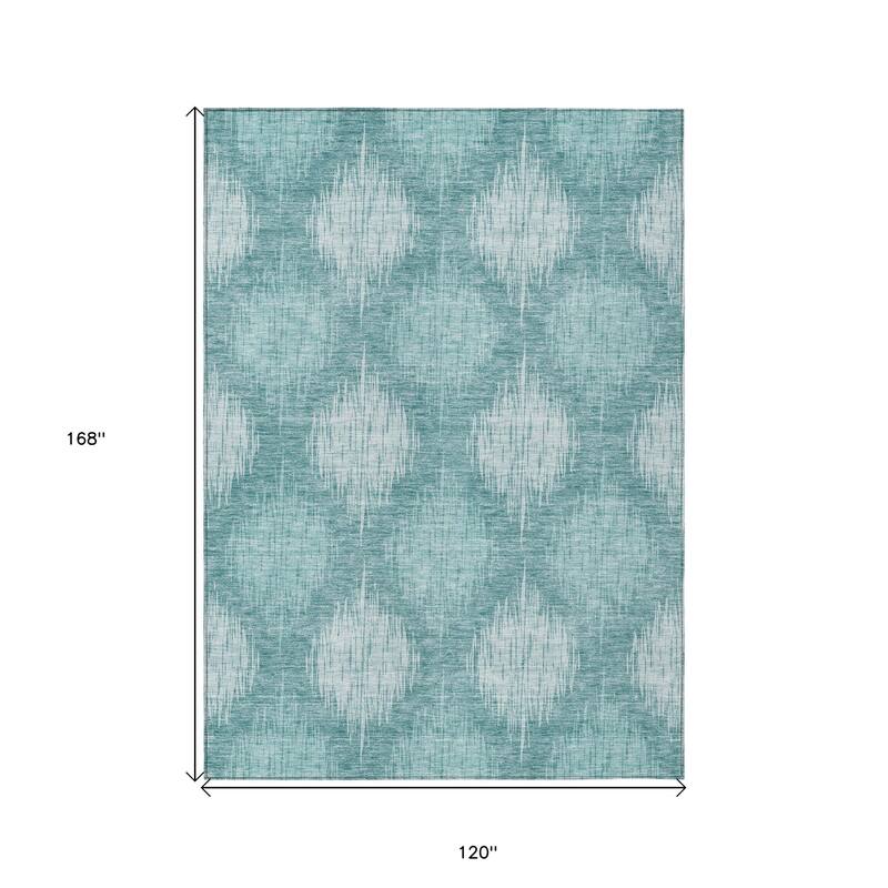 HomeRoots Ikat Transitional Rectangle Outdoor Rug