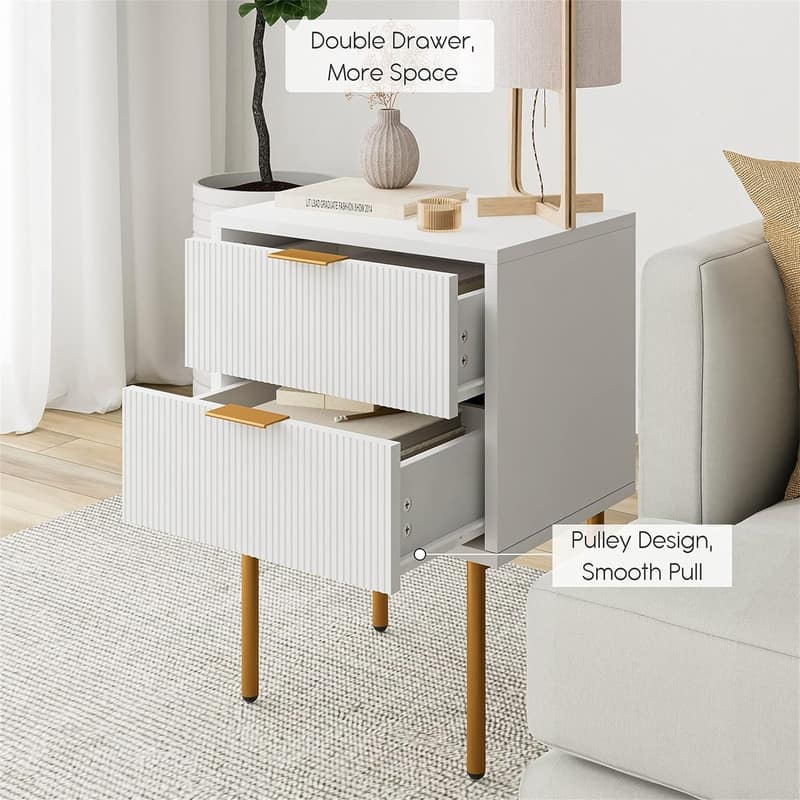 Nightstand 2 Drawer Dresser Bedside Furniture
