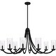 preview thumbnail 2 of 5, Allard 8-Light Matte Black Chandelier