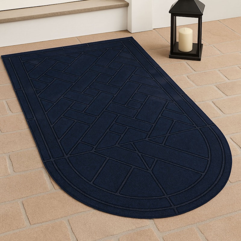 Mohawk Home Diagonal Pavers Arched 3' X 5' Door Mat