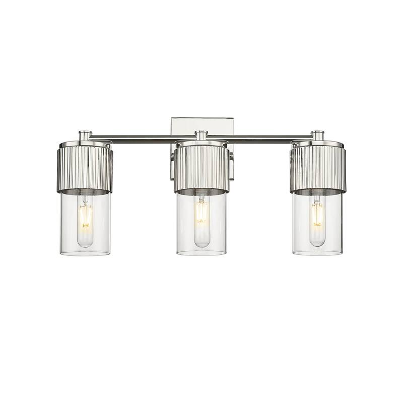 Innovations Lighting 428-3W-10-21 Bolivar Vanity Bolivar 3 Light 21" - Polished Nickel / Clear
