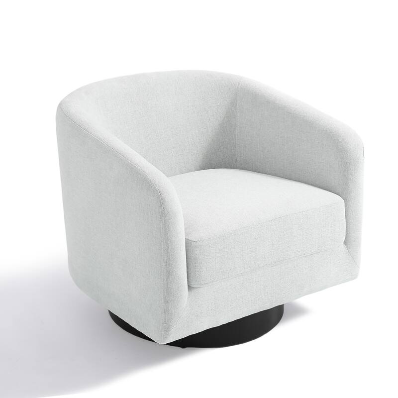 2 Set Modern Soft Upholstered Chenille Swivel Barrel Chair