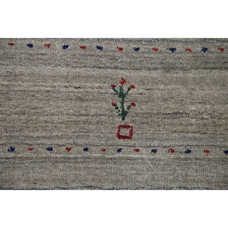 Gabbeh Indian Area Rug Hand-Knotted Wool Carpet - 8'3"x 9'10"