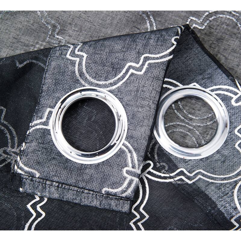 Embroidered Sheer Window Curtain Collection 84" or 95"