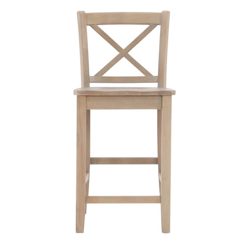Amravati Wooden X-Back 24-Inch Counter Stool