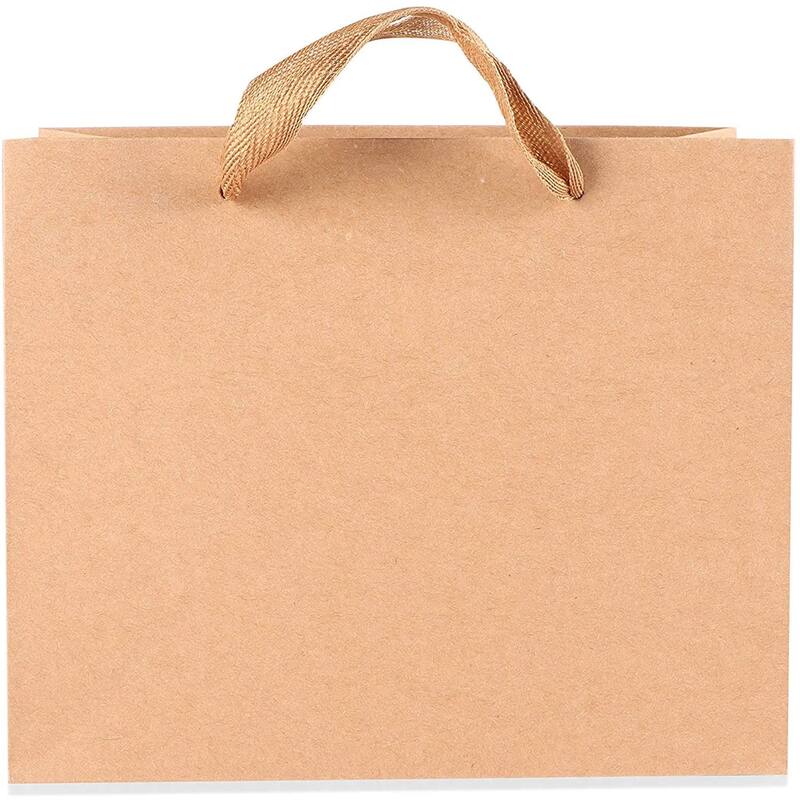 Bright Creations Brown Kraft Paper Bags with Handles (8.6 x 7 x 3.9 in, 25 Pack)