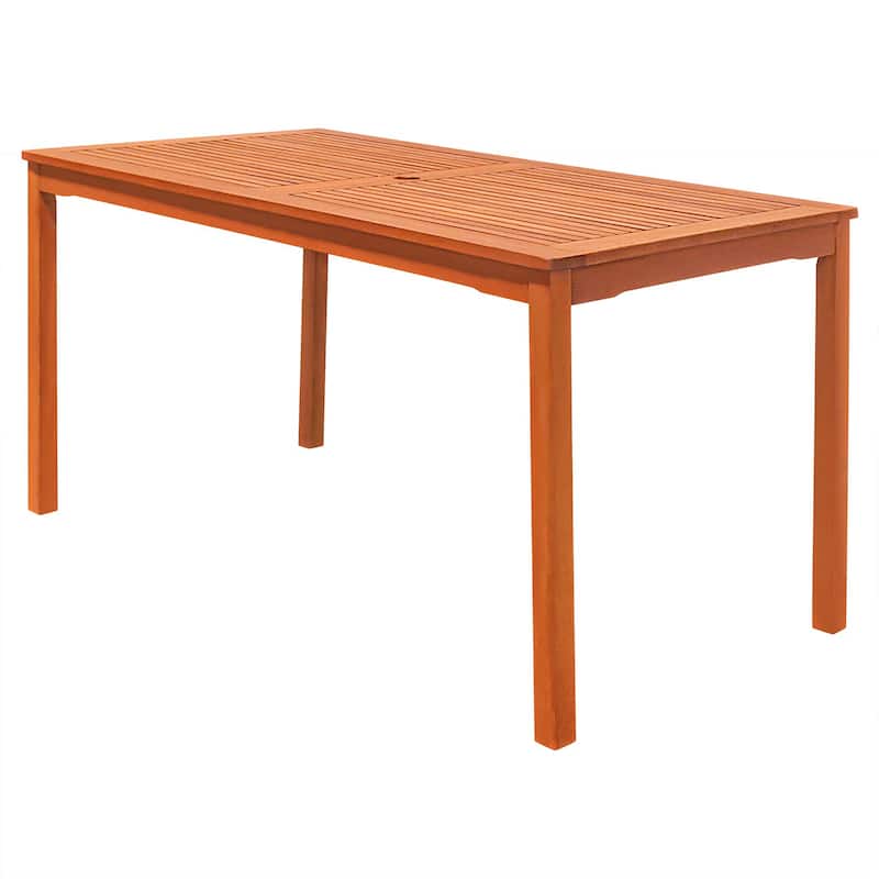 Caladesi Stackable Wood Dining Set - Only Brown Table