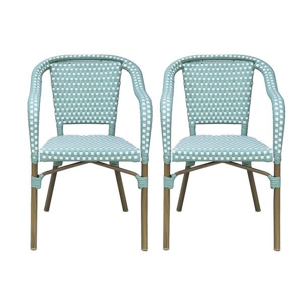 Cecil Outdoor Outdoor Bistro Chairs (Set of 2) by Christopher Knight