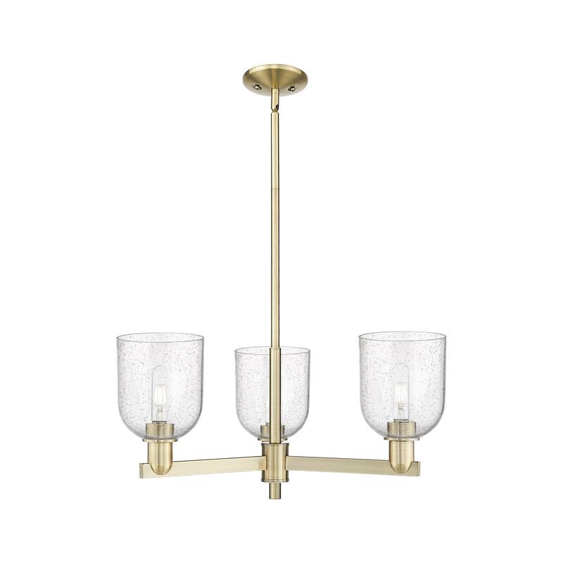 Innovations Lighting Endless Possibilities Arcadia - Bella - 3 Light 27" Stem Hung Chandelier - Antique Brass/Seedy