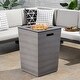 preview thumbnail 1 of 13, Langton Outdoor Modern 19.5-Inch Fire Column by Christopher Knight Home - 19.50" W x 19.50" L x 29.00" H
