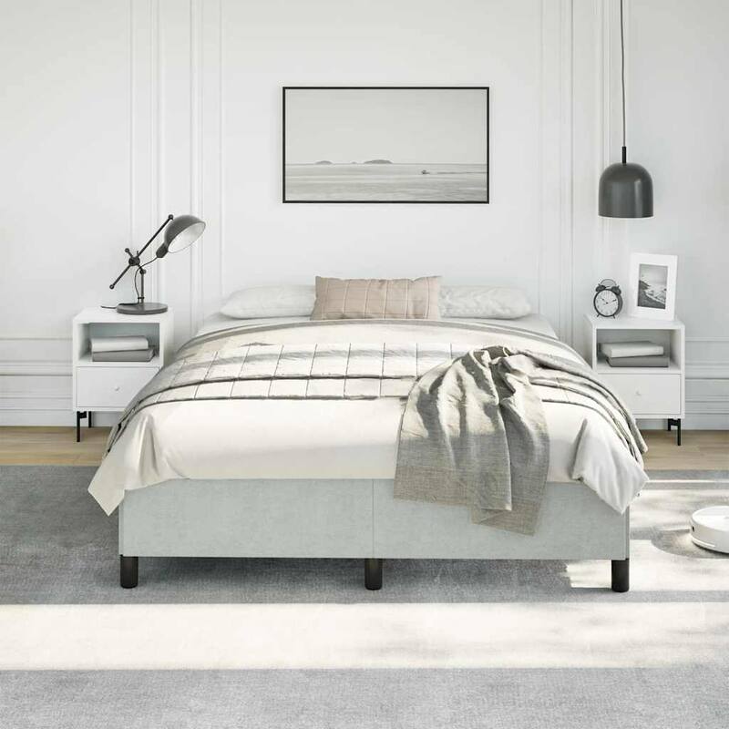 vidaXL Bed Frame, Velvet, No Mattress