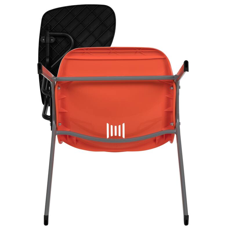 5 Pack Ergonomic Shell Chair with Right Handed Flip-Up Tablet Arm