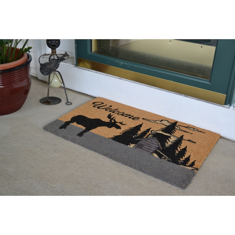Moose Silhouette Outdoor DoorMat