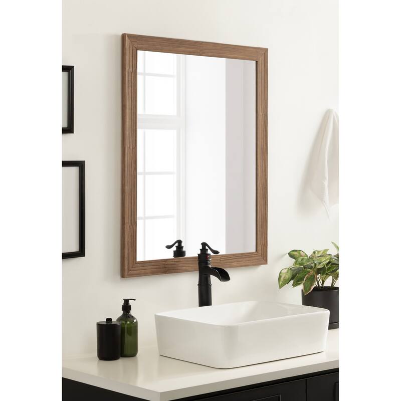 Kate and Laurel Travon Rectangle Bathroom Wall Mirror