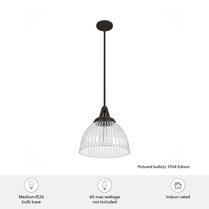 Hunter Cypress Grove 13" 1-Light Pendant - Island, Dining Room, Entry - Industrial, Transitional, Contemporary