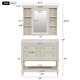 preview thumbnail 10 of 31, 36″ Modern Bathroom Vanity with Mirror Medicine Cabinet & 4-Drawer Storage Cabinet
