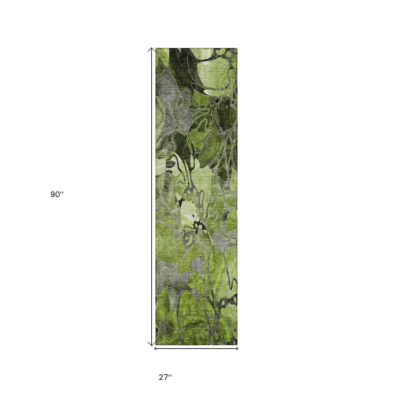 Jari Botanic Elegance Weather Resistant Versatile Elegance Runner Outdoor Rug - 8' Runner