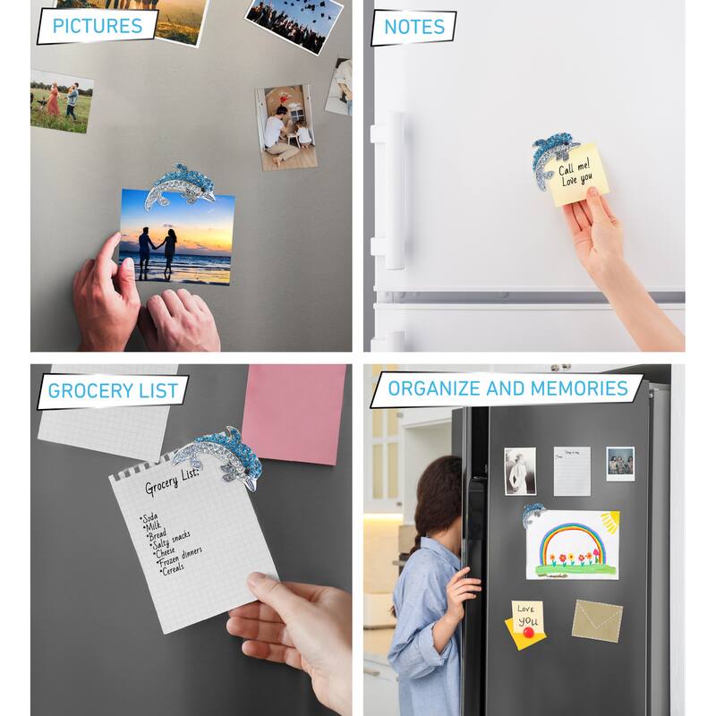 CoTa Global Dolphin Sparkling Refrigerator Magnet with Crystals