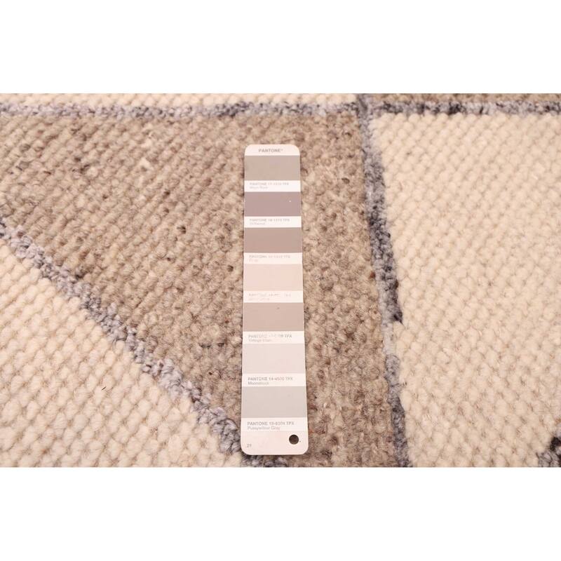 ECARPETGALLERY Hand-knotted Tangier Taupe Wool Rug - 5'0 x 7'11