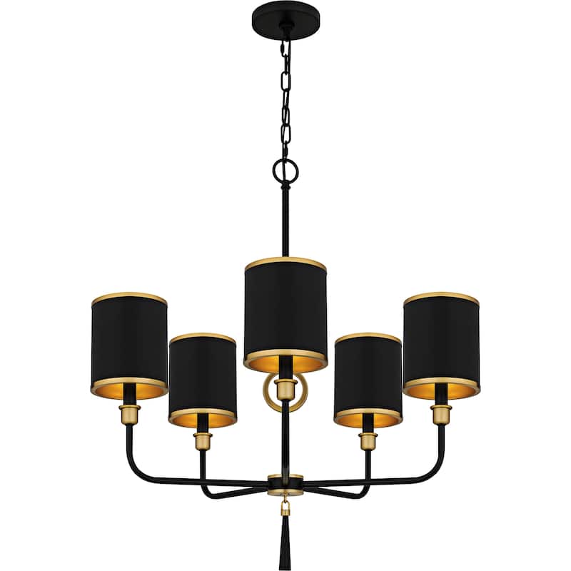 Lockery 5-Light Matte Black Chandelier