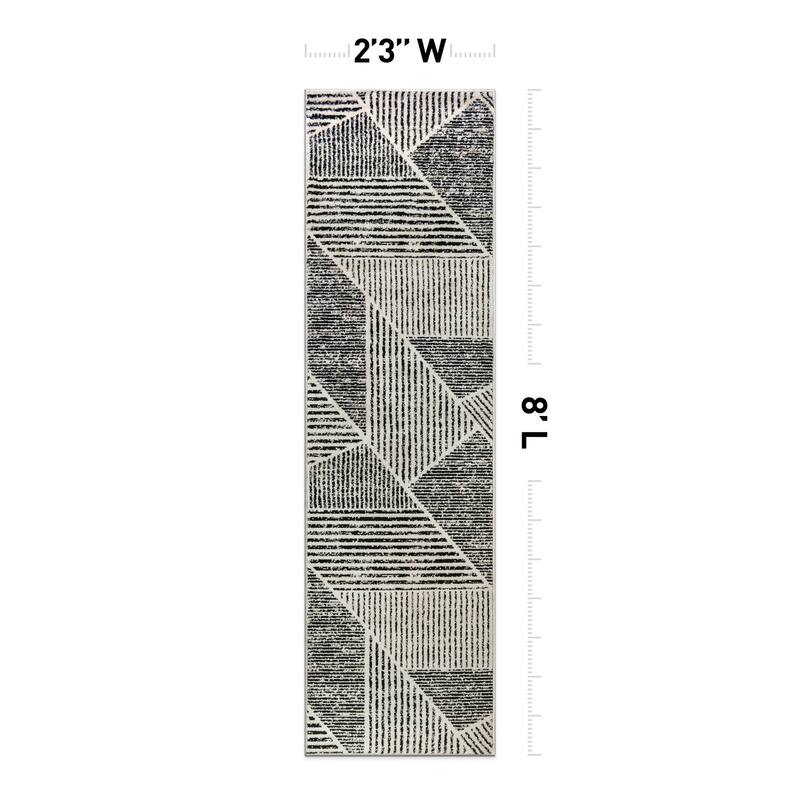 Contemporary Distressed Geometric Stylish Area Rug for Any Room